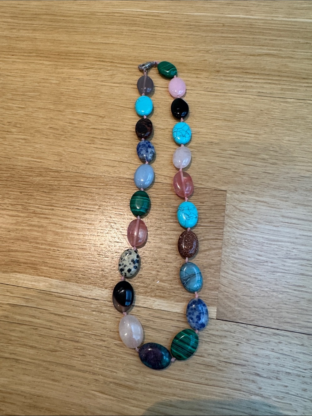 Vintage Multi-colour Stone Necklace - 90s